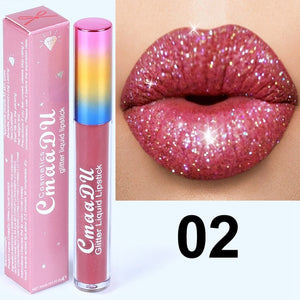 Waterproof Long Lasting Shimmer Red Lip Pink Women Lipsticks