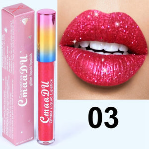 Waterproof Long Lasting Shimmer Red Lip Pink Women Lipsticks