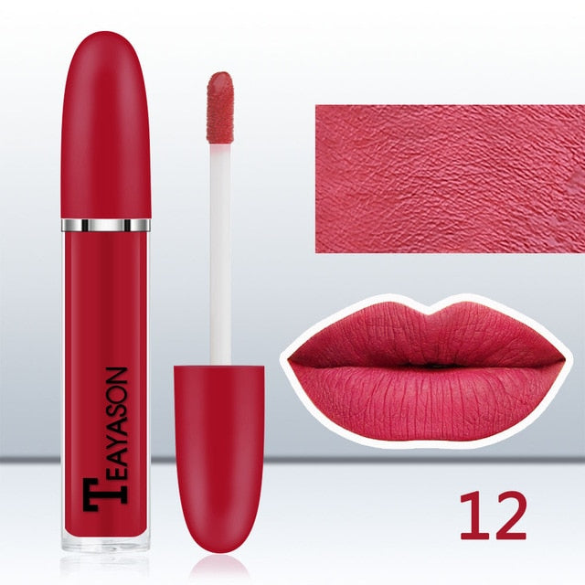 12 Color Matte Lipstick Long Lasting Waterproof