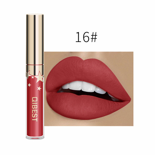 24 Color Lipsticks Matte Waterproof Red