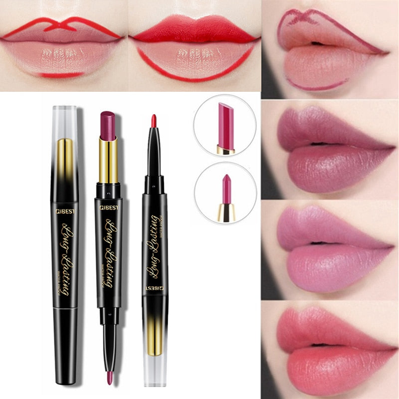 15 Color Lips Makeup Red Lip Liner Pencil Matte Lipstick