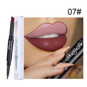 2 in 1 Lip Liner Lipstick Pencil Matte Waterproof